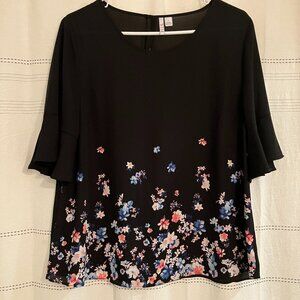 Elle Elbow Sleeve Georgette  Blouse